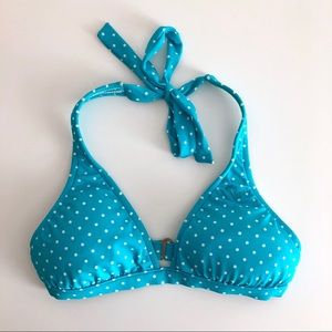 Roxy Teal Blue Bikini Halter Top